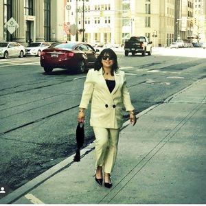 Asos design Buttermilk suit set jacket size 12 pant size 14